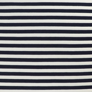 French Terry - Yarn Dyed Stripe - Navy Blue