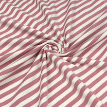 French Terry - Yarn Dyed Stripe - Rose Pink