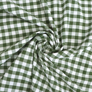 Gingham Yarn Dyed Cotton - Leaf Green