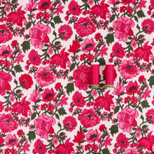 Indian Hand Block Print Cotton Fabric - Pink Blooms