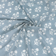 Indian Screen Printed Cotton Fabric - Poppy Silhouette