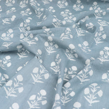 Indian Screen Printed Cotton Fabric - Poppy Silhouette