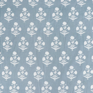 Indian Screen Printed Cotton Fabric - Poppy Silhouette