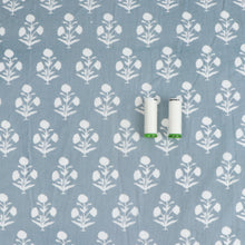 Indian Screen Printed Cotton Fabric - Poppy Silhouette