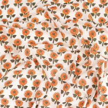 Indian Hand Block Print Cotton Fabric - Vintage Sunflower - END OF BOLT 94cm