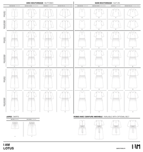 I AM PATTERNS - Lotus Dress, Top, Skirt