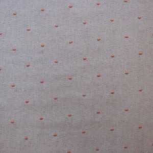 Linen Viscose - Embroidered Dots - Pale Pink - SALE
