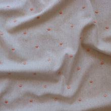 Linen Viscose - Embroidered Dots - Pale Pink - SALE