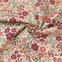 Jacquard Matelassé - Buttercup Floral - Orange + Green