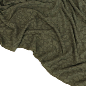 Jacquard Sweater Knit - Animal - Green