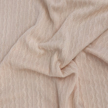 Jacquard Sweater Knit - Cable Ribbons - Light Cream