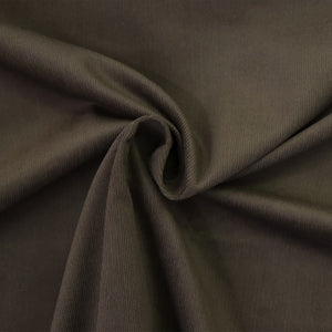 Stretch Cotton Needlecord - Khaki Green - END OF BOLT 187cm