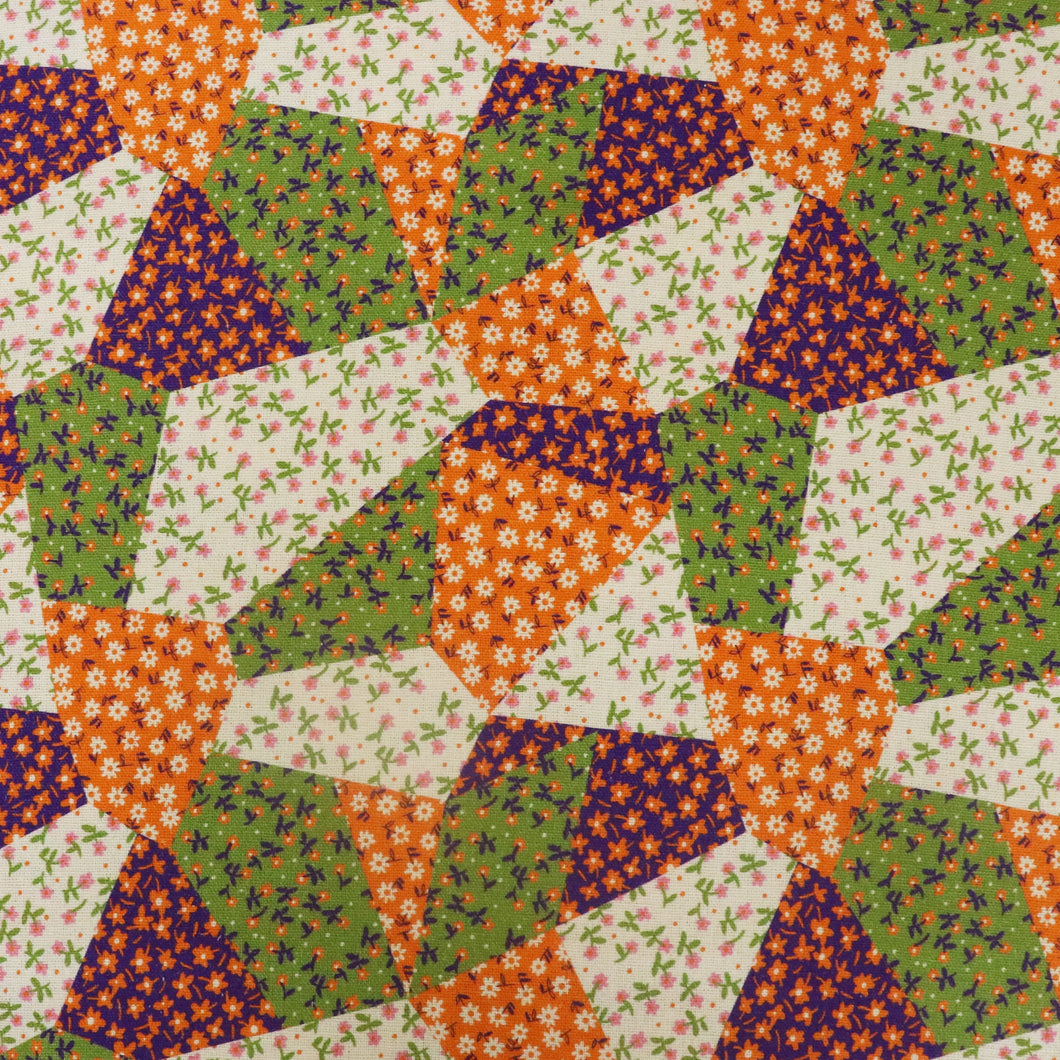 Linen Viscose - Patchwork Floral - END OF BOLT 177cm