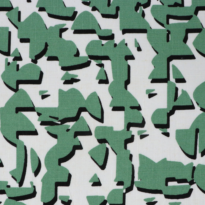 Linen Viscose - Puzzle - Green