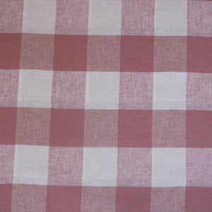 Linen Viscose - Buffalo Check - Rose Pink - SALE