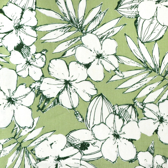 Embroidered Mesh - Green + Blue Flowers - SALE – Sew Me Sunshine