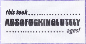 Little Rosy Cheeks - Pack Of 6 Sewing Labels - Organic Cotton Absofucking Luttely Ages