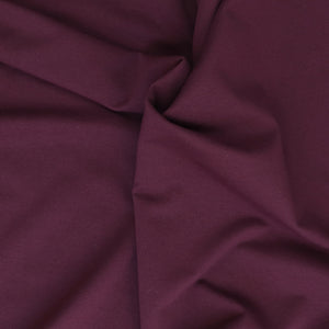 Organic Cotton French Terry - Aubergine Purple - END OF BOLT 107cm