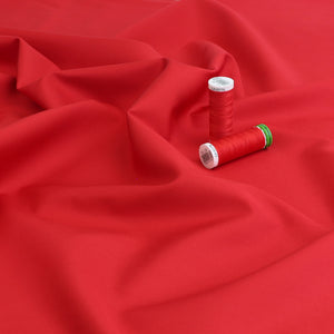 Organic Cotton Poplin - Poppy Red