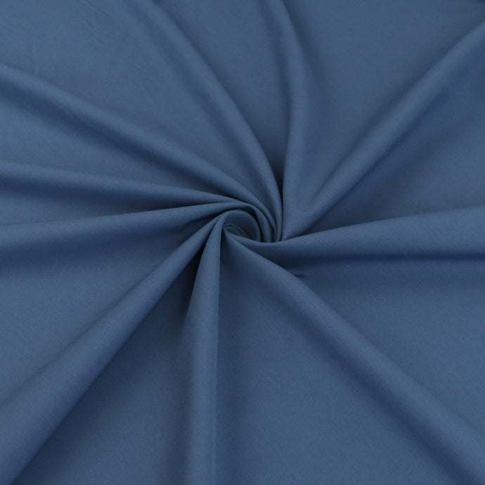 Organic Cotton Poplin - Steel Blue