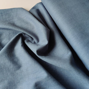 Washed Linen Ramie Cotton - Copen Blue - END OF BOLT 63cm