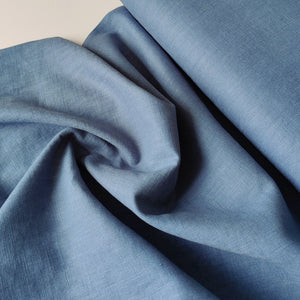 Washed Linen Ramie Cotton - Copen Blue - END OF BOLT 63cm
