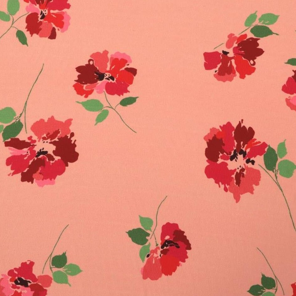 Viscose Crepe - Pinkie Floral - Fabric Godmother