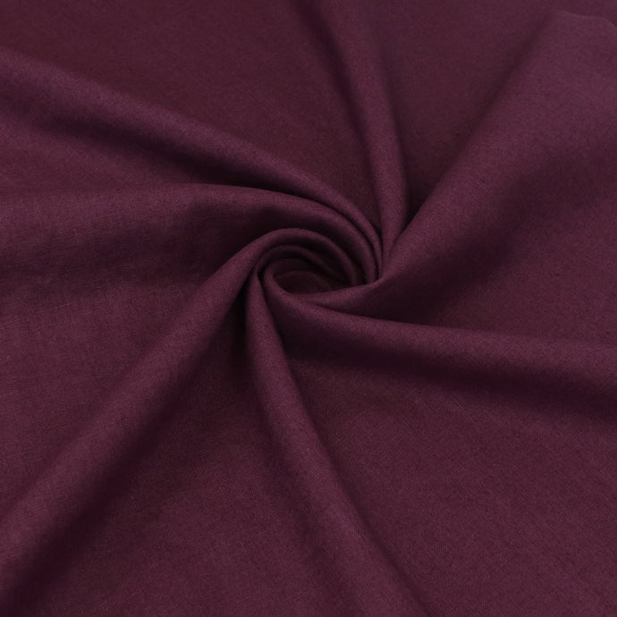 Washed Linen Cotton Lightweight - Plum