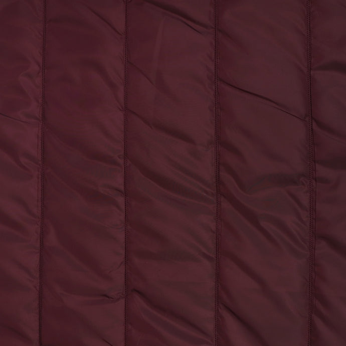 Quilted Coating - Burgundy