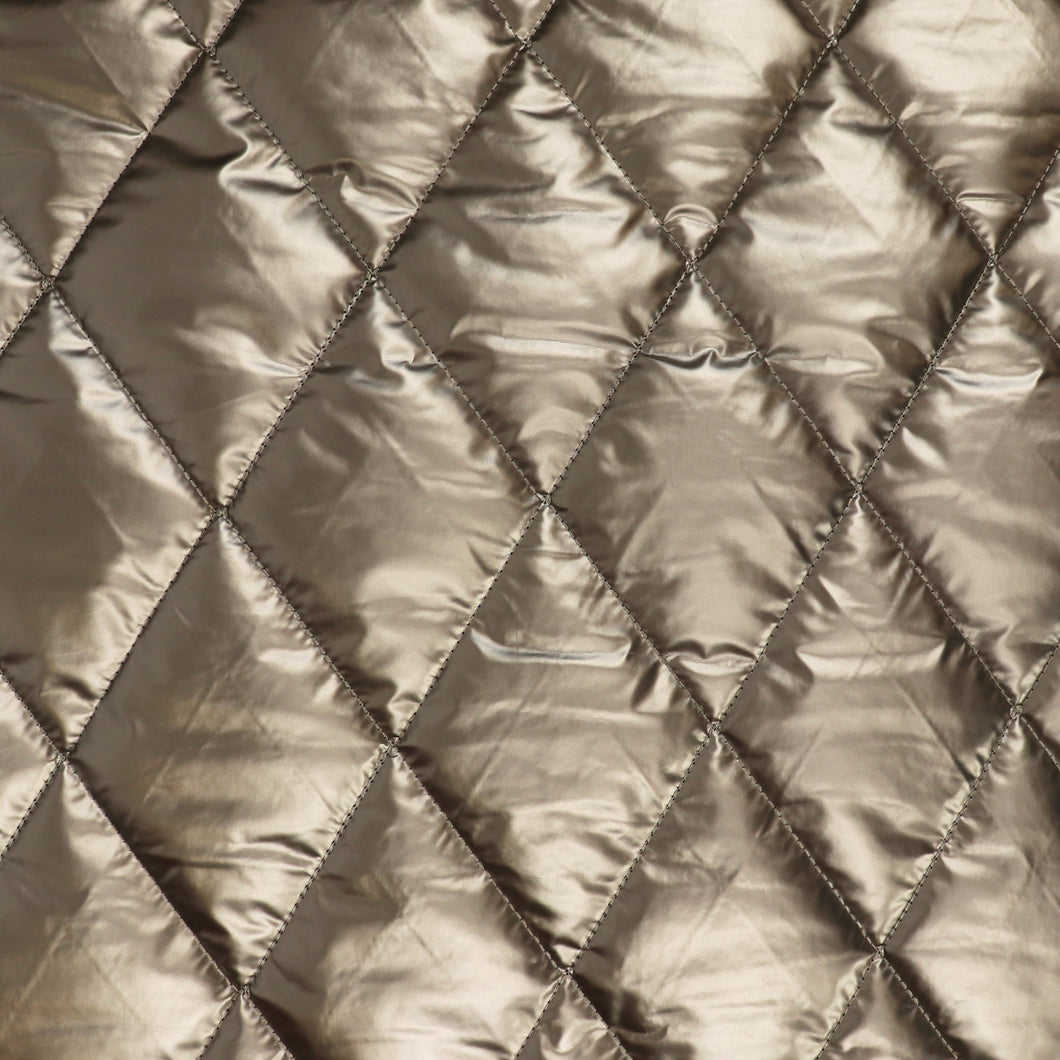 Quilted Coating - Champagne Gold