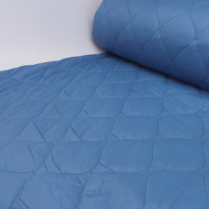Quilted Coating - Sky Blue Art Deco