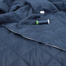 Quilted Corduroy Coating - Blue