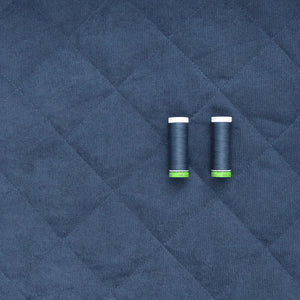 Quilted Corduroy Coating - Blue
