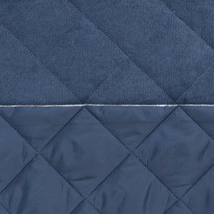 Quilted Corduroy Coating - Blue