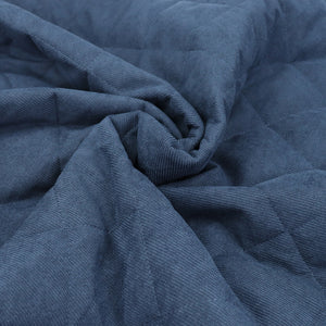 Quilted Corduroy Coating - Blue