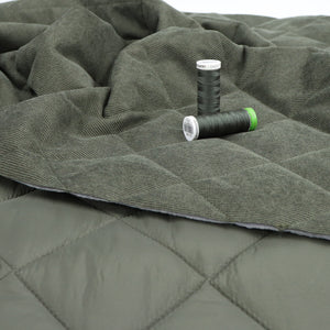 Quilted Corduroy Coating - Green