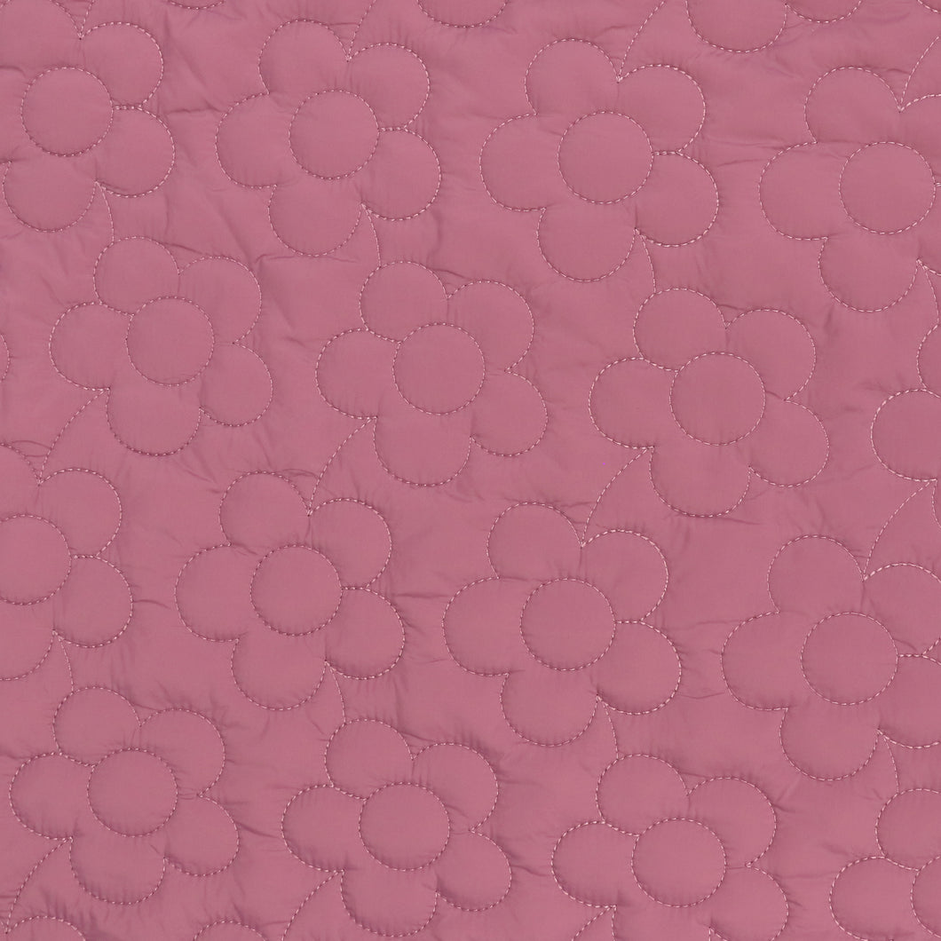 Quilted Double Sided Coating - Pink Flowers