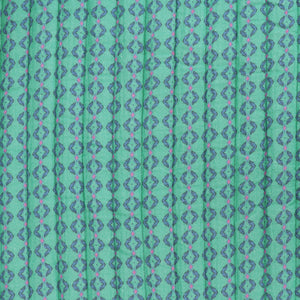 Quilted Double Sided Fabric - Summer Flowers - Blue + Green