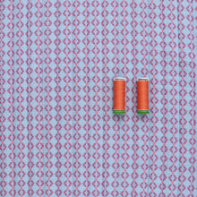 Quilted Double Sided Fabric - Summer Flowers - Pink + Blue