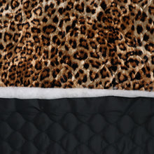 Quilted Velvet Coating - Leopard - END OF BOLT 44cm