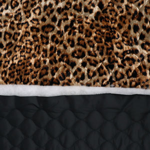 Quilted Velvet Coating - Leopard