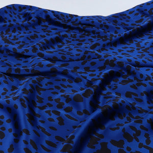 Satin - Leopard Sapphire Blue