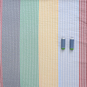 Seersucker - Multi Coloured Stripe - SALE