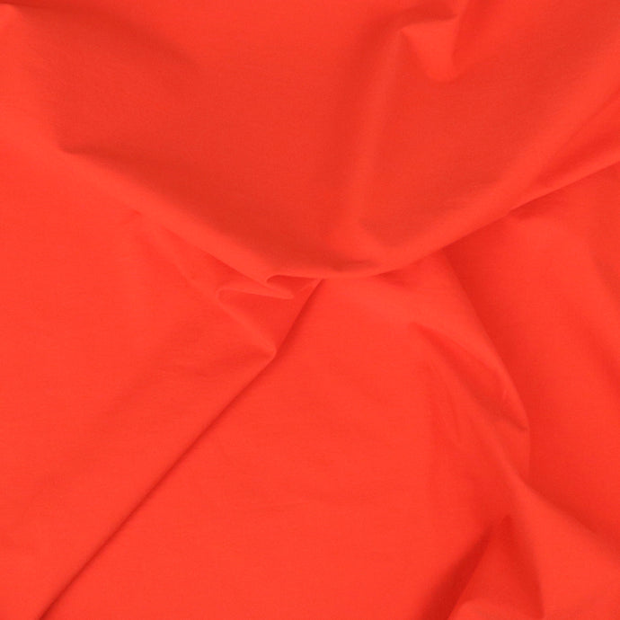 Stone Washed Cotton Poplin - Orange