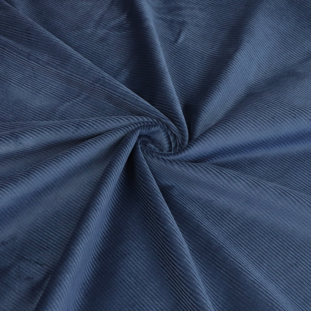 Stretch Cotton Corduroy - Steel Blue