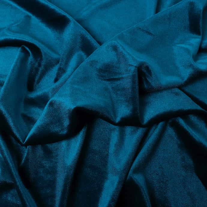 Stretch Velvet - Blue Topaz