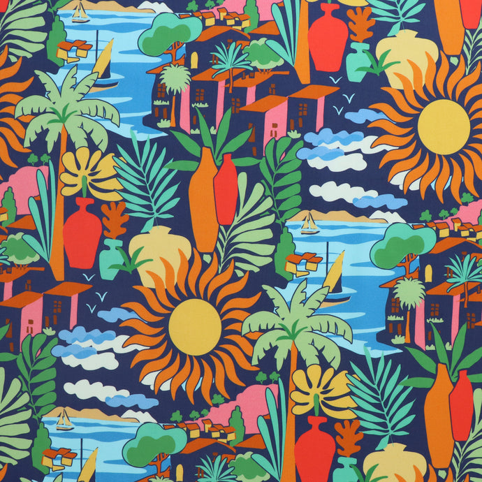 Cotton Poplin - Sunshine Sailing - Sew Me Sunshine Exclusive