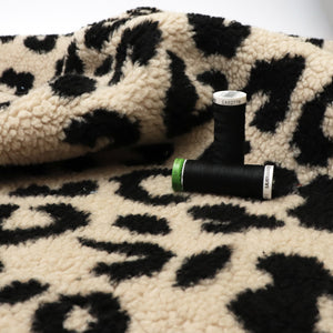 Teddy Fleece Coating  - Leopard