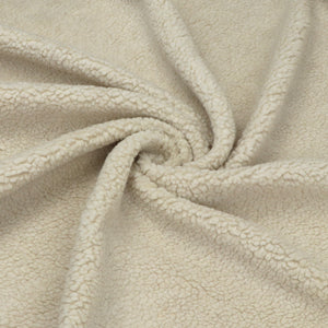 Teddy Fleece Coating  - Light Cream