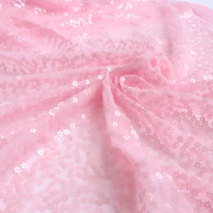 Tulle - Sequin Flowers - Pink